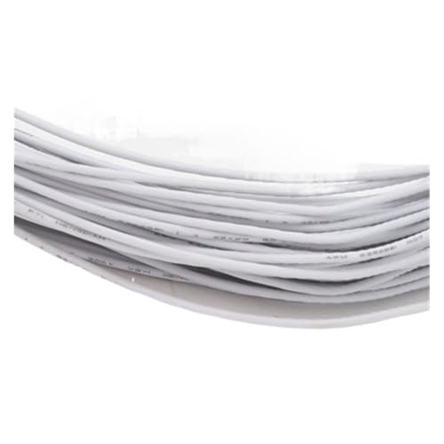 CSFFA Einadriger Kupferdraht 26 24 22 20 18 AWG PVC-Isolierung Massiv verzinnt Plattierung LED-Leitung DIY-Ausrüstung Elektrokabel(White,50m,24AWG) von CSFFA