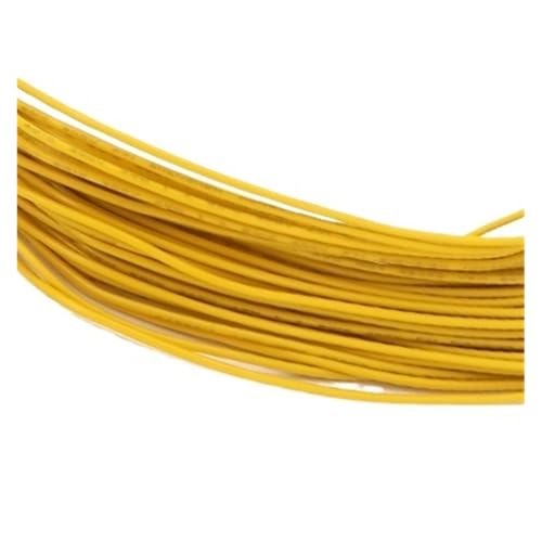 CSFFA Einadriger Kupferdraht 26 24 22 20 18 AWG PVC-Isolierung Massiv verzinnt Plattierung LED-Leitung DIY-Ausrüstung Elektrokabel(Yellow,10m,22AWG) von CSFFA