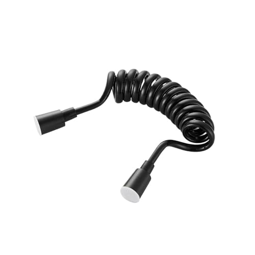 CSFFA Frühling Flexible Einziehbare Schlauch for Dusche Kopf Toilette Bidet Wasser Rohr Sanitär(Black 2m) von CSFFA