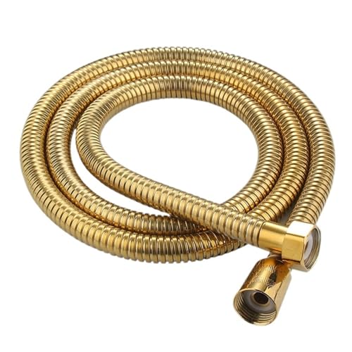 CSFFA Gold Edelstahl Flexible Dusche Schlauch Lange Badezimmer Dusche Wasser Schlauch Verlängerung Sanitär Rohr Ziehen Rohr(60cm) von CSFFA