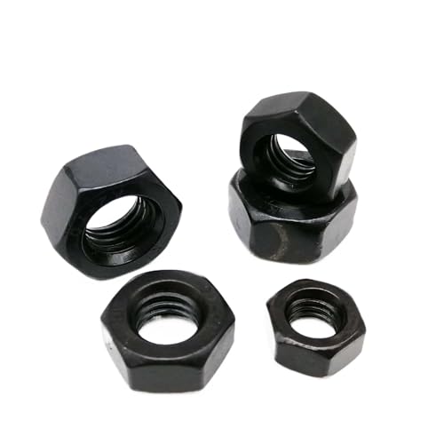 CSFFA M1.6 M2 .5 M3 M4 M5 M6 M8 M10 M12 DIN934 Schwarze Farbe 304 A2-70 Edelstahl-Sechskantmutter Sechskantmutter Metrisches Gewinde(50pcs M5) von CSFFA