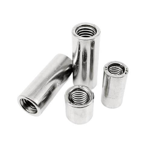 CSFFA M3 M4 M5 M6 M8 M10 M12 304 A2-70 Edelstahl Erweiterte Lange Verlängern Runde Kupplung Mutter Stecker Joint Hülse Rohr mutter(2pcs M8 (od 12mm),20mm) von CSFFA