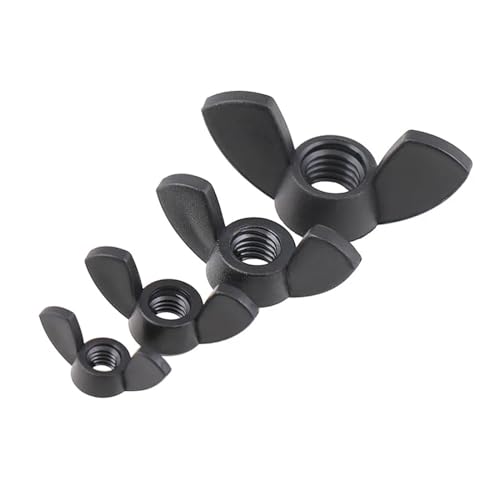 CSFFA M3 M4 M5 M6 M8 M10 M12 Nylon-Flügelmutter Kunststoff-Barrenmutter Kunststoff-Schmetterlingsmutter(Black,M12 10pcs) von CSFFA