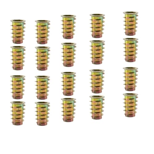 CSFFA M4 M5 M6 M8 M10 Möbelmutter Zinklegierung Sechskant-Antriebseinsatzmuttern T-Typ Holzbearbeitung Holzeinsatzmutter Tisch Schreibtisch Stuhl Bett Nutsert(Zinc Alloy (20Pcs),M10x15mm) von CSFFA