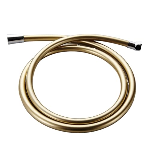 CSFFA PVC-Brauseschlauch, flexibel, flexibles Duschrohr for Badezimmer-Duschkopf, 1,5 m, golden, silber, schwarz, Duschschlauch for Badewanne(Gold) von CSFFA