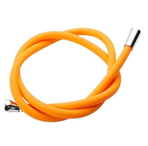CSFFA PVC-Brauseschlauch, flexibel, flexibles Duschrohr for Badezimmer-Duschkopf, 1,5 m, golden, silber, schwarz, Duschschlauch for Badewanne(Orange) von CSFFA