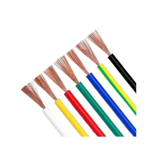 CSFFA RV Kupferdraht Flexibles Kabel Elektrisches PVC-Elektrokabel 300/500 V Single-Core Multi-Strang Flexibler Draht for Auto-Audiokabel(Brown,5m,Square 0.75mm) von CSFFA