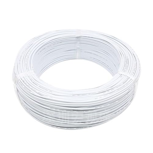 CSFFA RV Kupferdraht Flexibles Kabel Elektrisches PVC-Elektrokabel 300/500 V Single-Core Multi-Strang Flexibler Draht for Auto-Audiokabel(White,5m,Square 0.3mm) von CSFFA