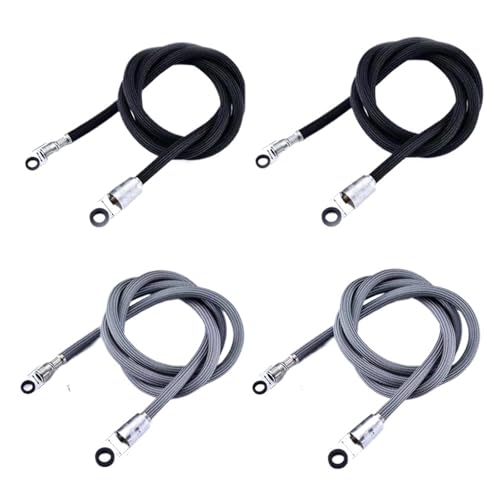 CSFFA Schwarz/Grau Nylon Draht Küche Wasserhahn Pull Out Wasserhahn Schläuche Grau Nylon Pull-out Schlauch Rohr Küche Waschbecken Waschbecken Becken Verbinden(Black 1.5m) von CSFFA
