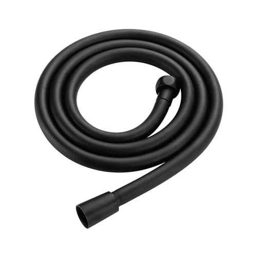 CSFFA Schwarzer Duschschlauch, Badezimmer-Armatur, weiches PVC-Baderohr, 1,5 m langes Wasserrohr(Black) von CSFFA