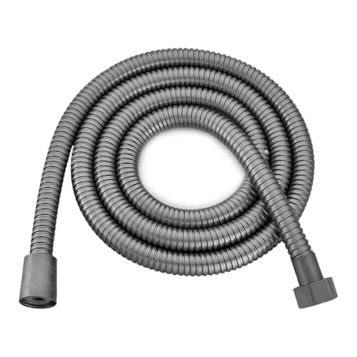 CSFFA Schwarzer Duschschlauch Badezimmerarmatur Edelstahl Weiche Badewanne 1,5/2/3 Meter Wasserleitung Chrom, Gold, Grau(Gray,2.0M) von CSFFA