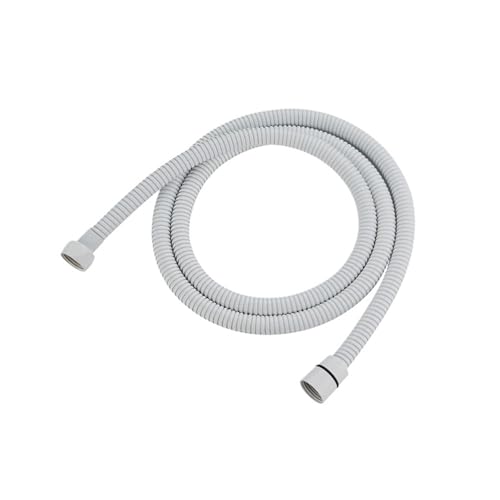 CSFFA Schwarzer Duschschlauch Badezimmerarmatur Edelstahl Weiche Badewanne 1,5/2/3 Meter Wasserleitung Chrom, Gold, Grau(White,1.5M) von CSFFA