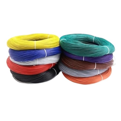 CSFFA UL1571 32AWG PVC-Elektronikkabel, Außendurchmesser 0,6 mm, flexibles Kabel, isoliertes verzinntes Kupfer, umweltfreundliche LED-Leitung, DIY-Kabel, 1 Meter(White,100m) von CSFFA