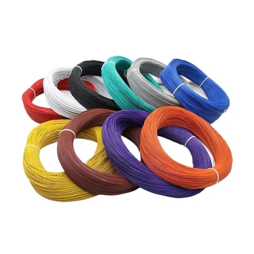 CSFFA UL1571 Elektronischer Draht 32 30 28 26 AWG Flexibles Kabel PVC-isoliertes verzinntes Kupfer Umwelt-LED-Leitung DIY-Kabel(Yellow,5 meters,32AWG) von CSFFA