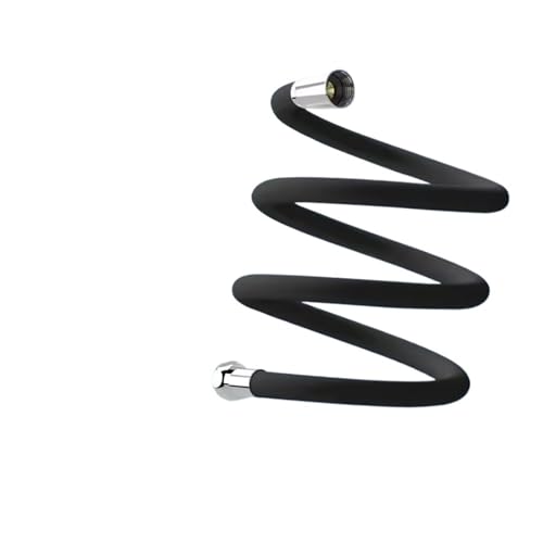 CSFFA Verbesserter Silikon-Duschschlauch for Badezimmer, beliebig biegbar, explosionsgeschützt, wickelsicherer Duschkopfschlauch, hochfestes Design(Black,150cm) von CSFFA
