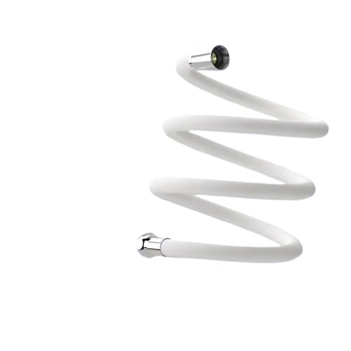 CSFFA Verbesserter Silikon-Duschschlauch for Badezimmer, beliebig biegbar, explosionsgeschützt, wickelsicherer Duschkopfschlauch, hochfestes Design(White,200cm) von CSFFA