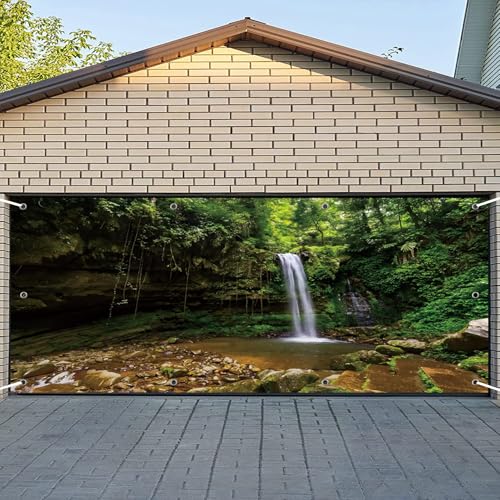 CSFOTO 1,8 x 4 m Waldbach See Garagentor dekoratives Banner grüne Dschungelpflanzen große Garagentorabdeckung Frühlingspark-Garage dekorative Tapete für drinnen und draußen Wand Garage Schuppen CSFOTO 1,8 x 4 m Waldbach See Garagentor dekoratives Banner grüne Dschungelpflanzen große Garagentorabdeckung Frühlingspark-Garage dekorative Tapete für drinnen und draußen Wand Garage Schuppen von CSFOTO