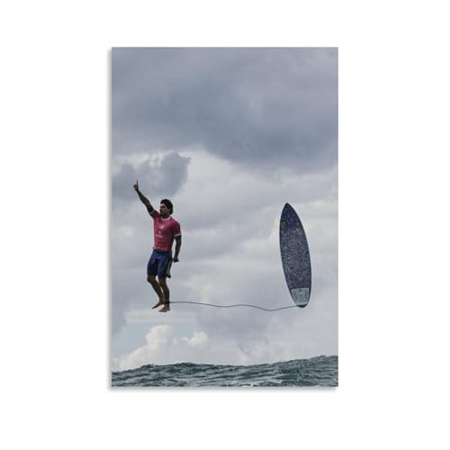 CSFWRUKL Extreme Athletes Gabriel MEDINA Poster Dekorative Malerei Leinwand Wandkunst Wohnzimmer Poster Schlafzimmer Malerei,Wandkunst Bilddruck Moderne Familienzimmer Dekor 12x18inch(30x45cm) von CSFWRUKL