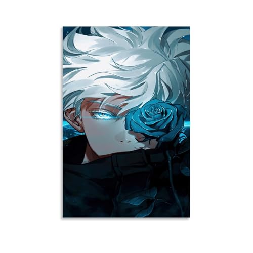 CSFWRUKL Jujutsu Kaisen Satoru Gojo Art Poster Dekorative Malerei Leinwand Wandkunst Wohnzimmer Poster Schlafzimmer Malerei,Wandkunst Bilddruck Moderne Familienzimmer Dekor 24x36inch(60x90cm) von CSFWRUKL