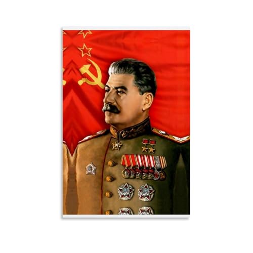 CSFWRUKL Stalin Poster Dekorative Malerei Leinwand Wandkunst Wohnzimmer Poster Schlafzimmer Malerei,Wandkunst Bilddruck Moderne Familienzimmer Dekor 12x18inch(30x45cm) von CSFWRUKL