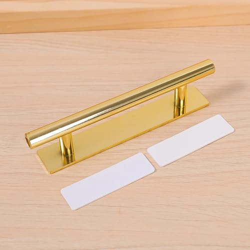 CSHWXY Selbstklebende Haushaltsgriffe für ungelochte Türgriffe Mehrzweckgriff Kleine Griffe Schrankgriffe,Gold von CSHWXY
