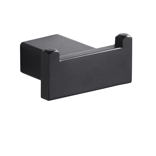 Handtuchhalter mit mattschwarzem Haken, Handtuchstange aus Edelstahl 304, doppelte Handtuchablage, Papierhalter, Taschentuchhalter, Toilettenbürstenhalter, Doppelhaken Handtuchhalter mit mattschwarzem Haken, Handtuchstange aus Edelstahl 304, doppelte Handtuchablage, Papierhalter, Taschentuchhalter, Toilettenbürstenhalter, Doppelhaken von CSHWXY