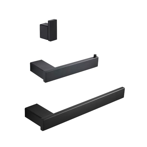 Handtuchhalter mit mattschwarzem Haken, Handtuchstange aus Edelstahl 304, doppelte Handtuchablage, Papierhalter, Taschentuchhalter, Toilettenbürstenhalter, Kombination 02 Handtuchhalter mit mattschwarzem Haken, Handtuchstange aus Edelstahl 304, doppelte Handtuchablage, Papierhalter, Taschentuchhalter, Toilettenbürstenhalter, Kombination 02 von CSHWXY