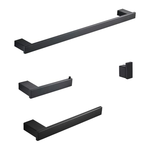 Handtuchhalter mit mattschwarzem Haken, Handtuchstange aus Edelstahl 304, doppelte Handtuchablage, Papierhalter, Taschentuchhalter, Toilettenbürstenhalter, Kombination 03 Handtuchhalter mit mattschwarzem Haken, Handtuchstange aus Edelstahl 304, doppelte Handtuchablage, Papierhalter, Taschentuchhalter, Toilettenbürstenhalter, Kombination 03 von CSHWXY