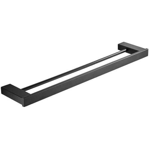 Handtuchhalter mit mattschwarzem Haken, Handtuchstange aus Edelstahl 304, doppelte Handtuchablage, Papierhalter, Taschentuchhalter, Toilettenbürstenhalter, doppelter Handtuchhalter Handtuchhalter mit mattschwarzem Haken, Handtuchstange aus Edelstahl 304, doppelte Handtuchablage, Papierhalter, Taschentuchhalter, Toilettenbürstenhalter, doppelter Handtuchhalter von CSHWXY