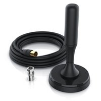 CSL DVB-T, DVB-T2 Stabantenne für Innenbereich, digitale Antenne mit 4m Kabel / inkl. F-Stecker Adapter von CSL-COMPUTER