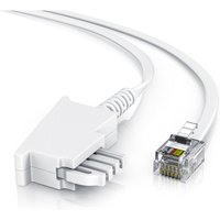 Csl - 3m Telefonkabel tae-f Stecker auf RJ11 Stecker Int. Norm 6P4C / 4-polig belegt Flachkabel - tae-f - weiß von CSL-COMPUTER