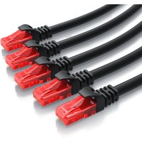 Csl-computer - csl 5x Cat 6 Gigabit Ethernet lan Kabel - mehrfach geschirmt - utp Gigabit - 1000 Mbit/s - Patchkabel - Netzwerkkabel - 0,5m von CSL-COMPUTER