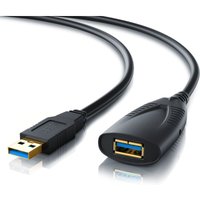 Csl-computer - csl usb 3.0 Typ a Verlängerungskabel, Aktives Repeater Kabel mit Signalverstärkung - 5m von CSL-COMPUTER