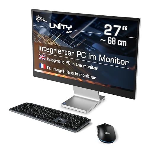 All-in-One-PC CSL Unity U27 Windows 11 Pro – Leistungsstarker AIO, 27 Zoll Full HD IPS Display, Intel Core i5-1235U CPU 4400 MHz Turbo, 2000 GB M.2 SSD, 96 GB DDR5-RAM, USB 3.2, BT 5.2, AX WLAN All-in-One-PC CSL Unity U27 Windows 11 Pro – Leistungsstarker AIO, 27 Zoll Full HD IPS Display, Intel Core i5-1235U CPU 4400 MHz Turbo, 2000 GB M.2 SSD, 96 GB DDR5-RAM, USB 3.2, BT 5.2, AX WLAN von CSL-Computer