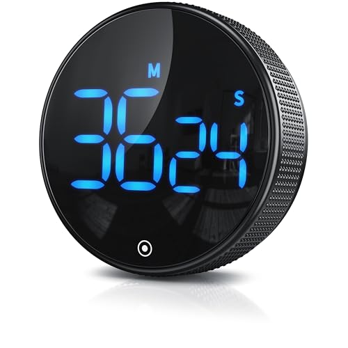 Arendo - Küchentimer Eieruhr digital magnetisch – großes LED Display – Kurzzeitimer – Countdown und Countup – Küchenuhr mit Restzeitanzeige – Alarmton einstellbar 70/85 db(A) - schwarz von CSL-Computer
