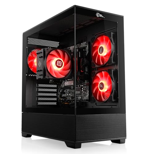 Basic Gaming PC mit Windows 11 Home | AMD Ryzen 5 5600G 6x4.4GHz | AMD Radeon | 500GB M.2 NVMe | 16GB DDR4 RAM | WLAN, Computer für Zocker, Gamer Desktop Rechner zum Spielen | A10020 von CSL-Computer