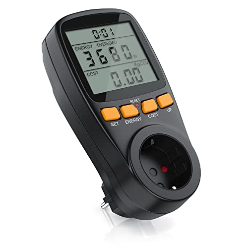 Brandson - digitales Energiekostenmessgerät - Strommessgerät, Energiekosten Anzeige - Stromzähler Steckdose - 3680W - Energiemessgerät mit integriertem erhöhtem Berührungsschutz Brandson - digitales Energiekostenmessgerät - Strommessgerät, Energiekosten Anzeige - Stromzähler Steckdose - 3680W - Energiemessgerät mit integriertem erhöhtem Berührungsschutz von CSL-Computer