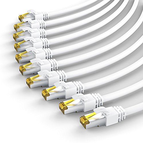 CSL - 10 x 0,5m CAT 7 Netzwerkkabel Gigabit Ethernet LAN Kabel - 10000 Mbit s - Patchkabel - Cat.7 Rohkabel S FTP PIMF Schirmung mit RJ 45 Stecker - Switch Router Modem Access Point CSL - 10 x 0,5m CAT 7 Netzwerkkabel Gigabit Ethernet LAN Kabel - 10000 Mbit s - Patchkabel - Cat.7 Rohkabel S FTP PIMF Schirmung mit RJ 45 Stecker - Switch Router Modem Access Point von CSL-Computer