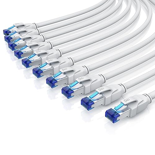 CSL 10 x 1m CAT 8.1 Netzwerkkabel 40 Gbits LAN Kabel Patchkabel Datenkabel - CAT 8 High Speed Gigabit Ethernet Cable - 40000 Mbits Glasfaser Geschwindigkeit - S/FTP PIMF Schirmung RJ45 Stecker CSL 10 x 1m CAT 8.1 Netzwerkkabel 40 Gbits LAN Kabel Patchkabel Datenkabel - CAT 8 High Speed Gigabit Ethernet Cable - 40000 Mbits Glasfaser Geschwindigkeit - S/FTP PIMF Schirmung RJ45 Stecker von CSL-Computer