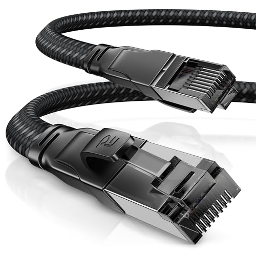 CSL 15m CAT8.1 Netzwerkkabel Flach 40 Gbits - Baumwollmantel - LAN Kabel Patchkabel - CAT8 Gigabit RJ45 Ethernet Cable - 40000 Mbits Geschwindigkeit - Flachbandkabel - Verlegekabel - Cat6 Cat7 CSL 15m CAT8.1 Netzwerkkabel Flach 40 Gbits - Baumwollmantel - LAN Kabel Patchkabel - CAT8 Gigabit RJ45 Ethernet Cable - 40000 Mbits Geschwindigkeit - Flachbandkabel - Verlegekabel - Cat6 Cat7 von CSL-Computer