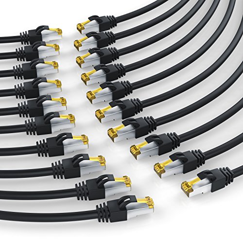 CSL - 20 x 0,5m CAT 7 Netzwerkkabel Gigabit Ethernet LAN Kabel - 10000 Mbit s - Patchkabel - Cat.7 Rohkabel S FTP PIMF Schirmung mit RJ 45 Stecker - Switch Router Modem Access Point CSL - 20 x 0,5m CAT 7 Netzwerkkabel Gigabit Ethernet LAN Kabel - 10000 Mbit s - Patchkabel - Cat.7 Rohkabel S FTP PIMF Schirmung mit RJ 45 Stecker - Switch Router Modem Access Point von CSL-Computer