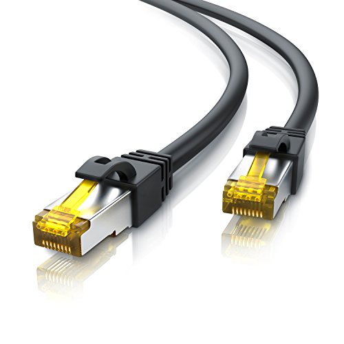 CSL - 20m CAT 7 Netzwerkkabel Gigabit Ethernet LAN Kabel - 10000 Mbit s - Patchkabel - Cat.7 Rohkabel S FTP PIMF Schirmung mit RJ 45 Stecker - Switch Router Modem Access Point von CSL-Computer
