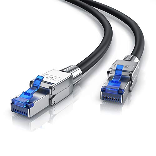 CSL - 25m Cat 8 LAN Kabel Netzwerkkabel - Glasfaser Hochgeschwindigkeit 40 Gbit/s 2000 MHz Ethernet Patch Kabel - 8.1 Feldkonfektionierbare RJ45 Stecker - 25 Meter Schwarz CSL - 25m Cat 8 LAN Kabel Netzwerkkabel - Glasfaser Hochgeschwindigkeit 40 Gbit/s 2000 MHz Ethernet Patch Kabel - 8.1 Feldkonfektionierbare RJ45 Stecker - 25 Meter Schwarz von CSL-Computer