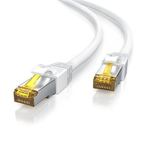 CSL - 2m CAT 7 Netzwerkkabel - Lan Kabel für 10 Gigabit High Speed Internetkabel, Hochgeschwindigkeits Ethernet Kabel, S FTP PIMF, 10 Gbps Cat.7 RJ45 - Switch Router Modem PC - 2 Meter Weiss CSL - 2m CAT 7 Netzwerkkabel - Lan Kabel für 10 Gigabit High Speed Internetkabel, Hochgeschwindigkeits Ethernet Kabel, S FTP PIMF, 10 Gbps Cat.7 RJ45 - Switch Router Modem PC - 2 Meter Weiss von CSL-Computer
