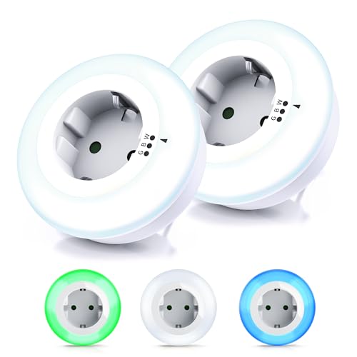 CSL - 2x LED Nachtlicht Steckdose - Orientierungslicht Nachtlampe - integrierter Helligkeitssensor und Dämmerungssensor - drei Lichtfarben Weiß Grün Blau - auch für Babys und Kinder - Set CSL - 2x LED Nachtlicht Steckdose - Orientierungslicht Nachtlampe - integrierter Helligkeitssensor und Dämmerungssensor - drei Lichtfarben Weiß Grün Blau - auch für Babys und Kinder - Set von CSL-Computer