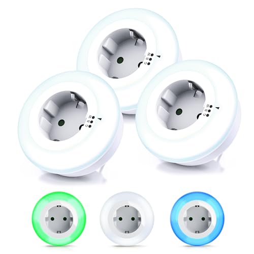 CSL - 3 x LED Nachtlicht Steckdose - Orientierungslicht Nachtlampe - integrierter Helligkeitssensor und Dämmerungssensor - drei Lichtfarben Weiß Grün Blau - auch für Babys und Kinder - Set CSL - 3 x LED Nachtlicht Steckdose - Orientierungslicht Nachtlampe - integrierter Helligkeitssensor und Dämmerungssensor - drei Lichtfarben Weiß Grün Blau - auch für Babys und Kinder - Set von CSL-Computer