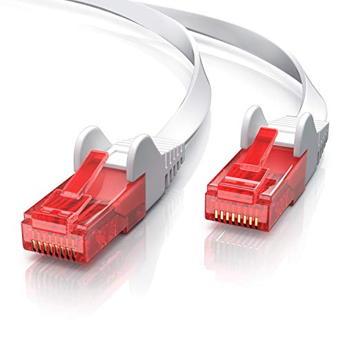 CSL - 30m CAT.6 Netzwerkkabel Flach - Ethernet Gigabit - Flachbandkabel Verlegekabel - RJ45 LAN Kabel 10 100 1000 Mbit/s - Patchkabel - kompatibel zu Cat.5 Cat.5e - Weiß CSL - 30m CAT.6 Netzwerkkabel Flach - Ethernet Gigabit - Flachbandkabel Verlegekabel - RJ45 LAN Kabel 10 100 1000 Mbit/s - Patchkabel - kompatibel zu Cat.5 Cat.5e - Weiß von CSL-Computer