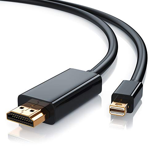 CSL - 3m 4k Mini Displayport 1.2 auf HDMI Kabel UHD 4kx2k - Kompatibel mit Thunderbolt 1- und Thunderbolt 2-Ports - 4K Ultra HD 2160p Full HD 1080p - kompatibel mit Apple Lenovo Surface von CSL-Computer