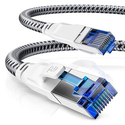 CSL - 3m Netzwerkkabel CAT 8 - LAN Kabel Patchkabel - Baumwollmantel - CAT8.1 High Speed Gigabit Ethernet Cable - 40 Gbits - S/FTP PIMF - RJ45 Stecker - Cat6 Cat7 Cat8 komp - 3 Meter - weiß CSL - 3m Netzwerkkabel CAT 8 - LAN Kabel Patchkabel - Baumwollmantel - CAT8.1 High Speed Gigabit Ethernet Cable - 40 Gbits - S/FTP PIMF - RJ45 Stecker - Cat6 Cat7 Cat8 komp - 3 Meter - weiß von CSL-Computer