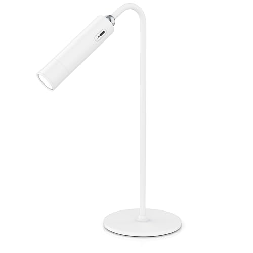 CSL - 4 in 1 LED Tischlampe dimmbar - mit Magnethalterungen - 3 Helligkeitsstufen – 1800 mAh Li-Ionen-Akku – Laden über USB – 3 Montagearten (Standfuß Wandhalterung Clip) oder als Taschenlampe von CSL-Computer